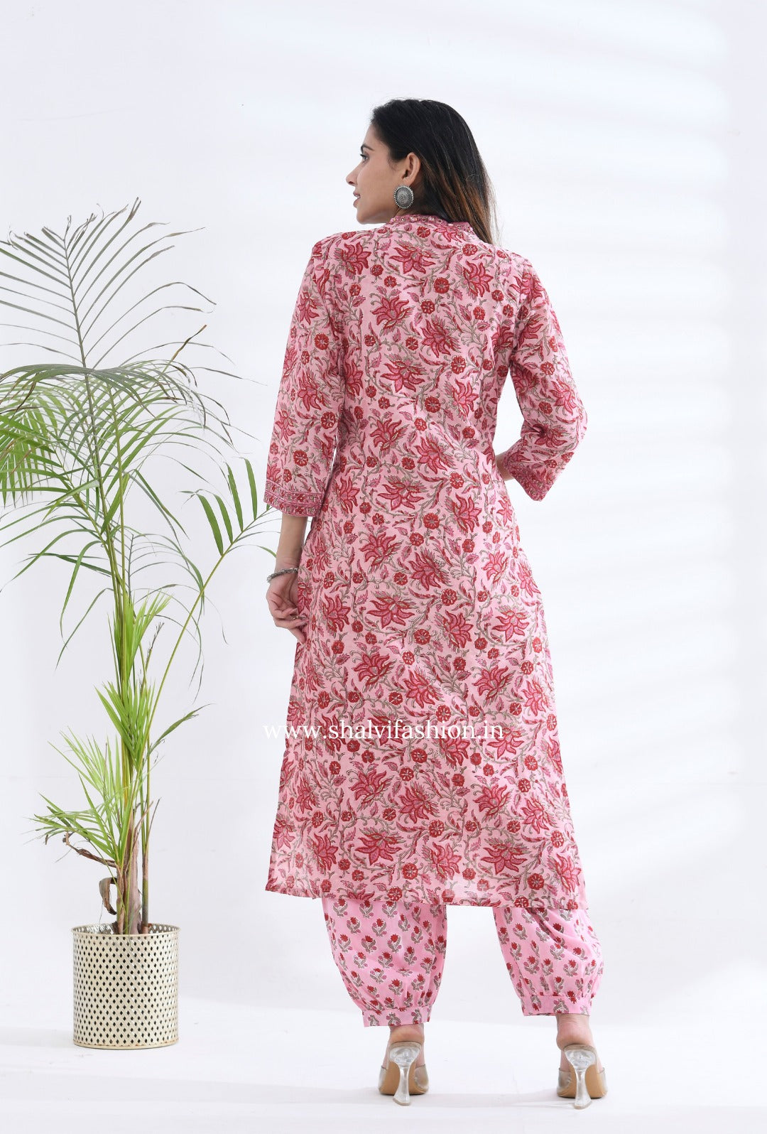 Shop hand block printed chanderi silk suits in jaipur (CSS213)