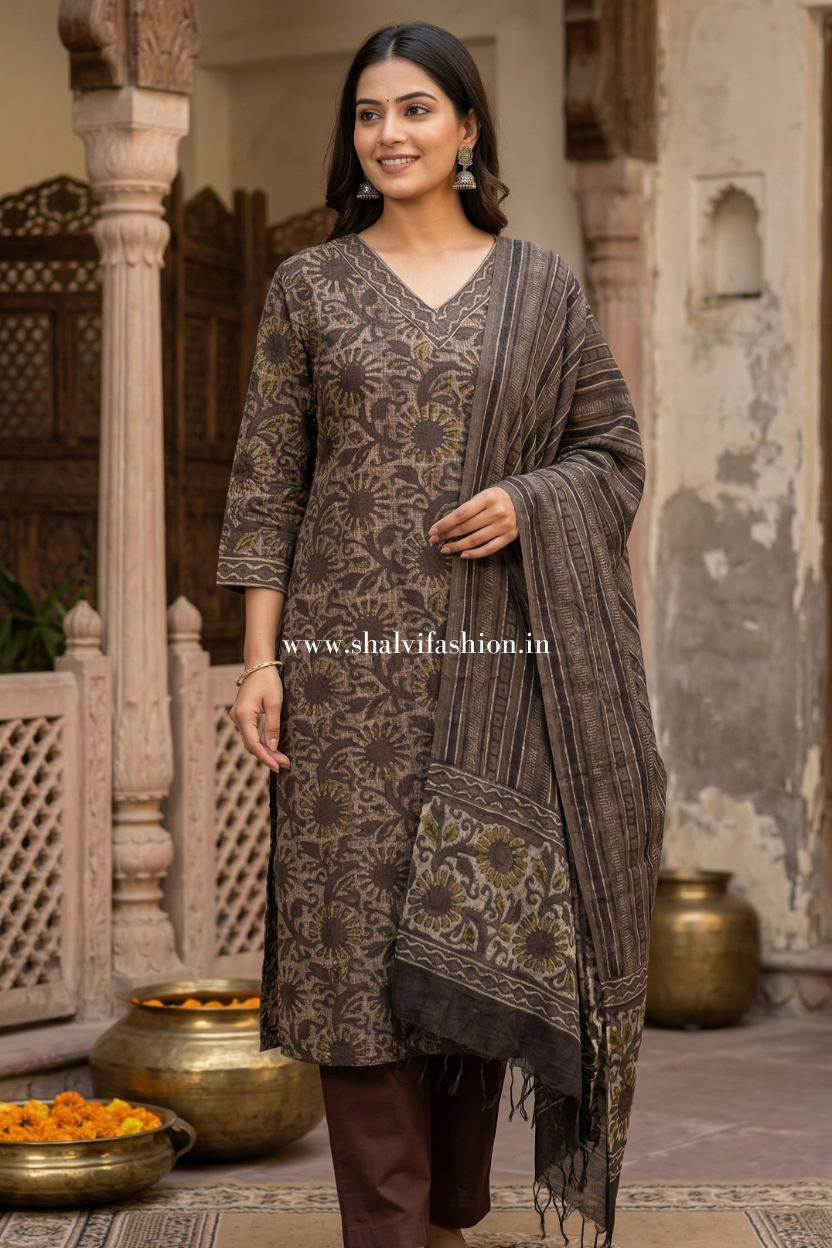 Shop ajrak printed kota doria suits collection (CSS244)