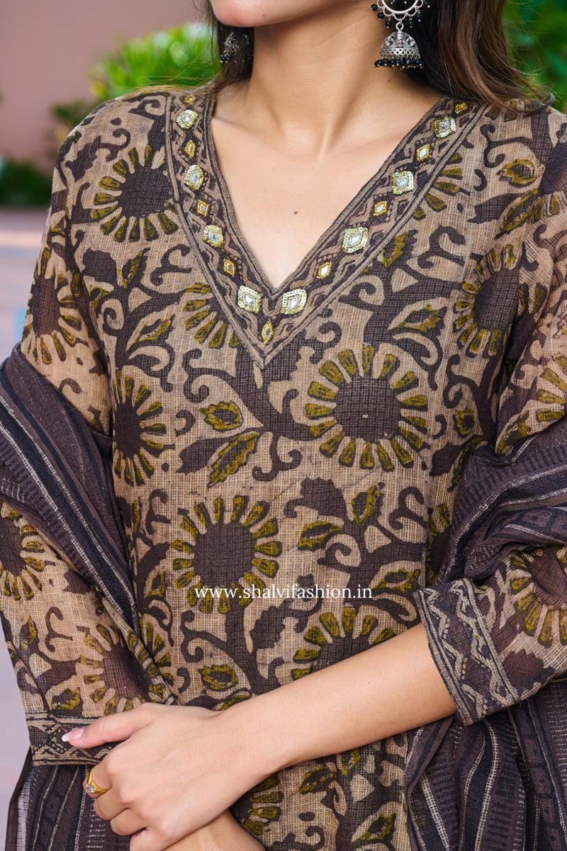 Shop ajrak printed kota doria suits collection (CSS244)