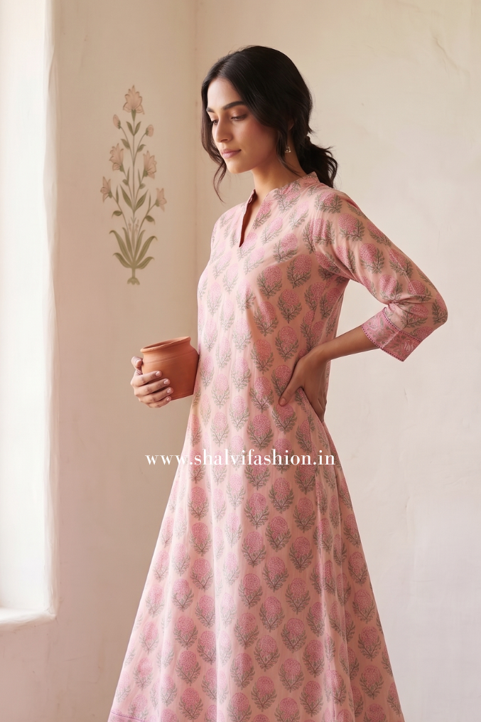 Shop jaipuri printed cotton suits with kota doria dupatta (CSS286)