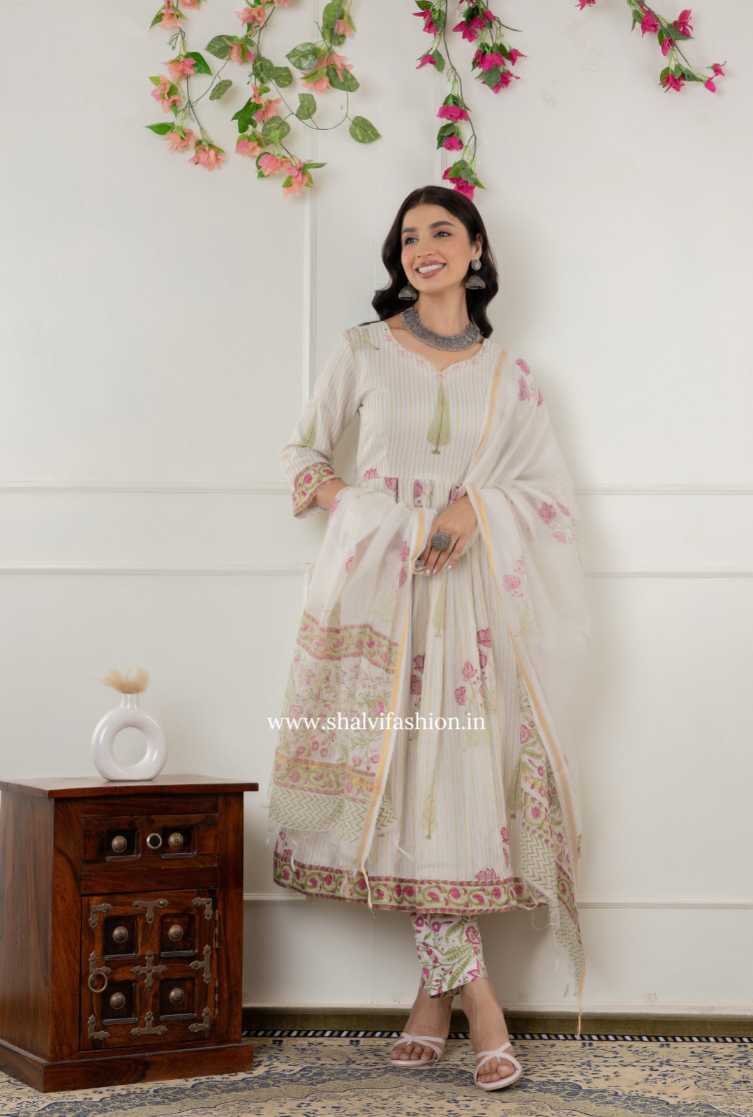 Shop block printed chanderi silk suits online shopping (CSS297)