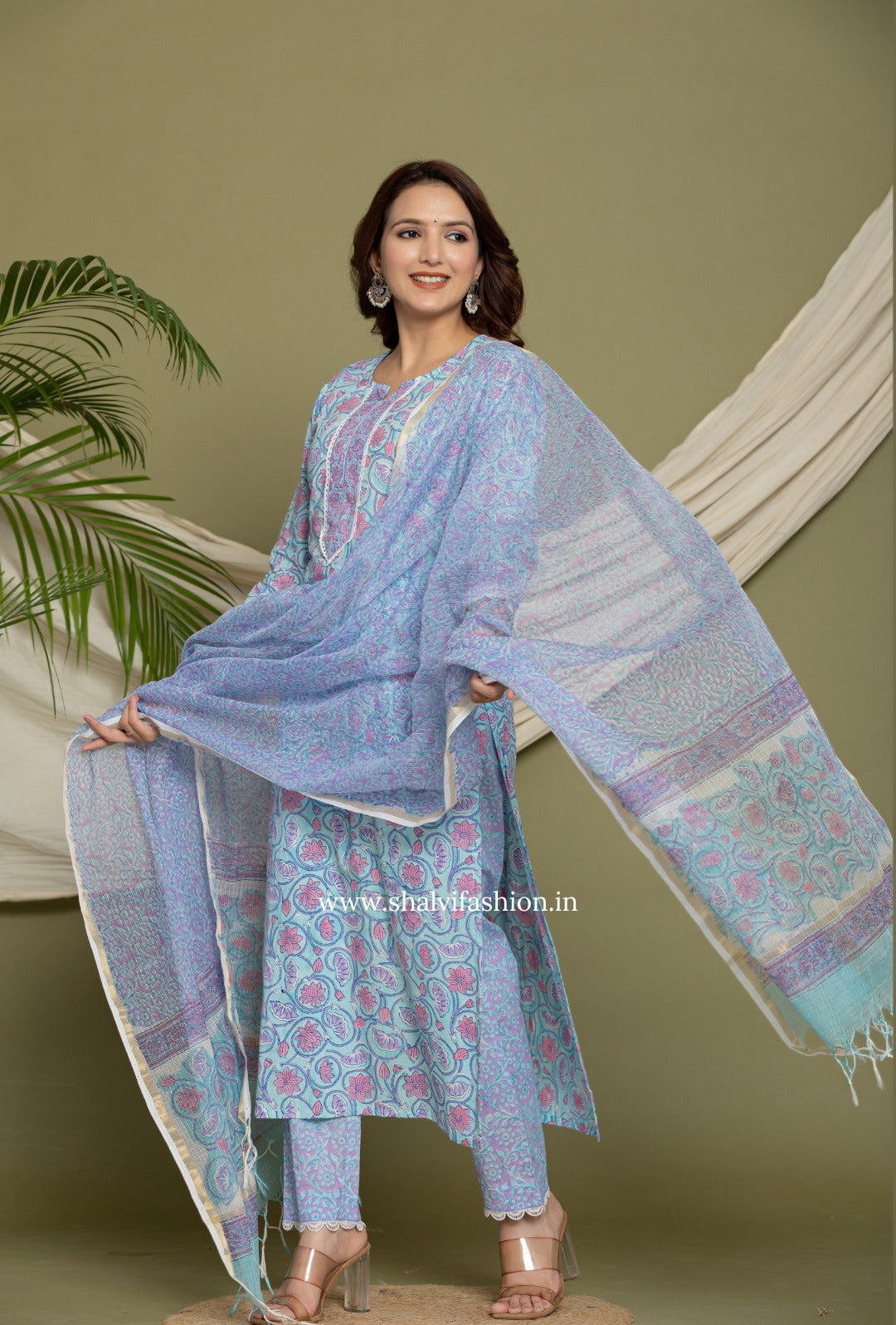 Shop block print cotton suits online (CSS303)