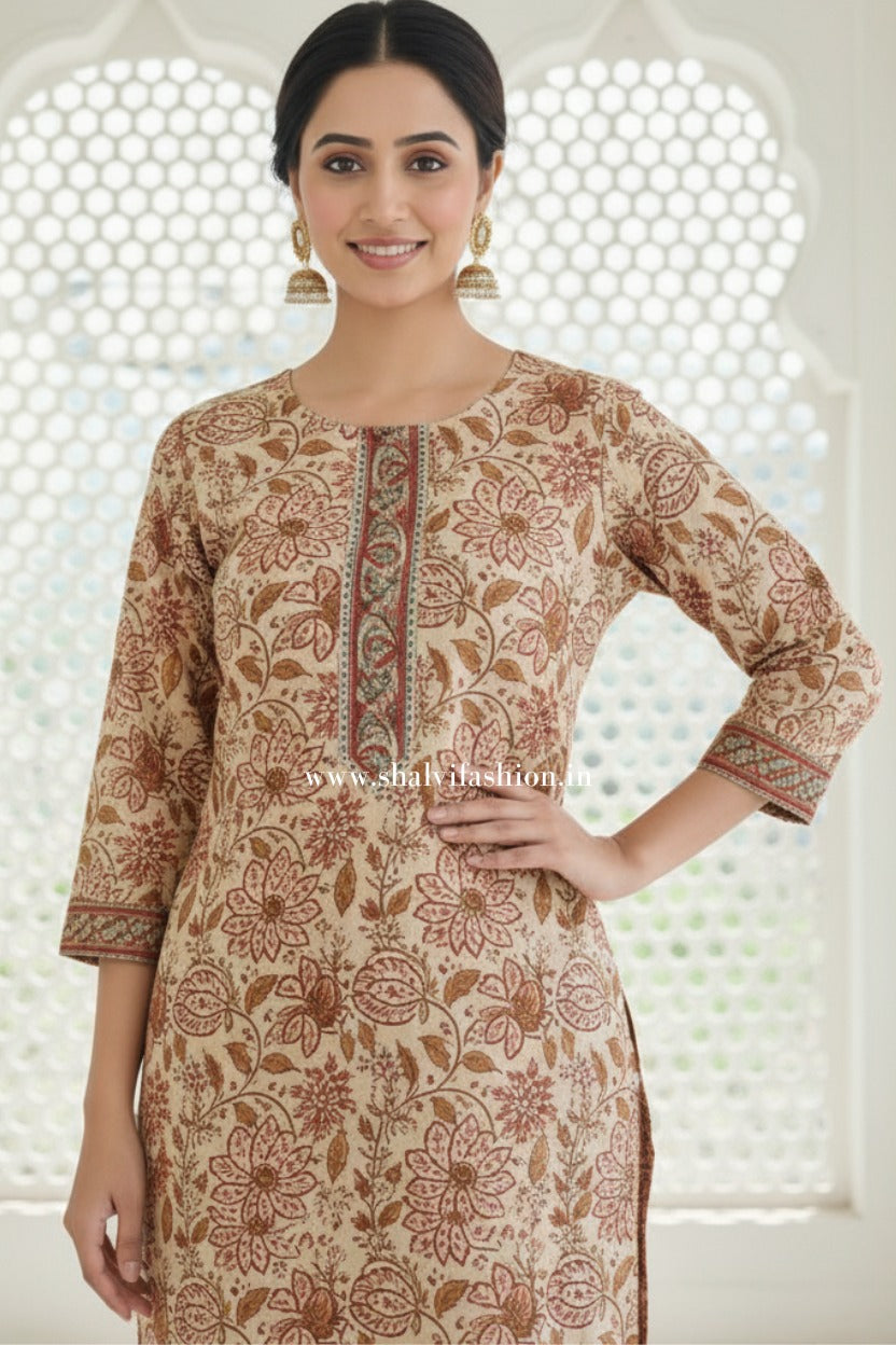 Shop block print chanderi silk suits (CSS310)