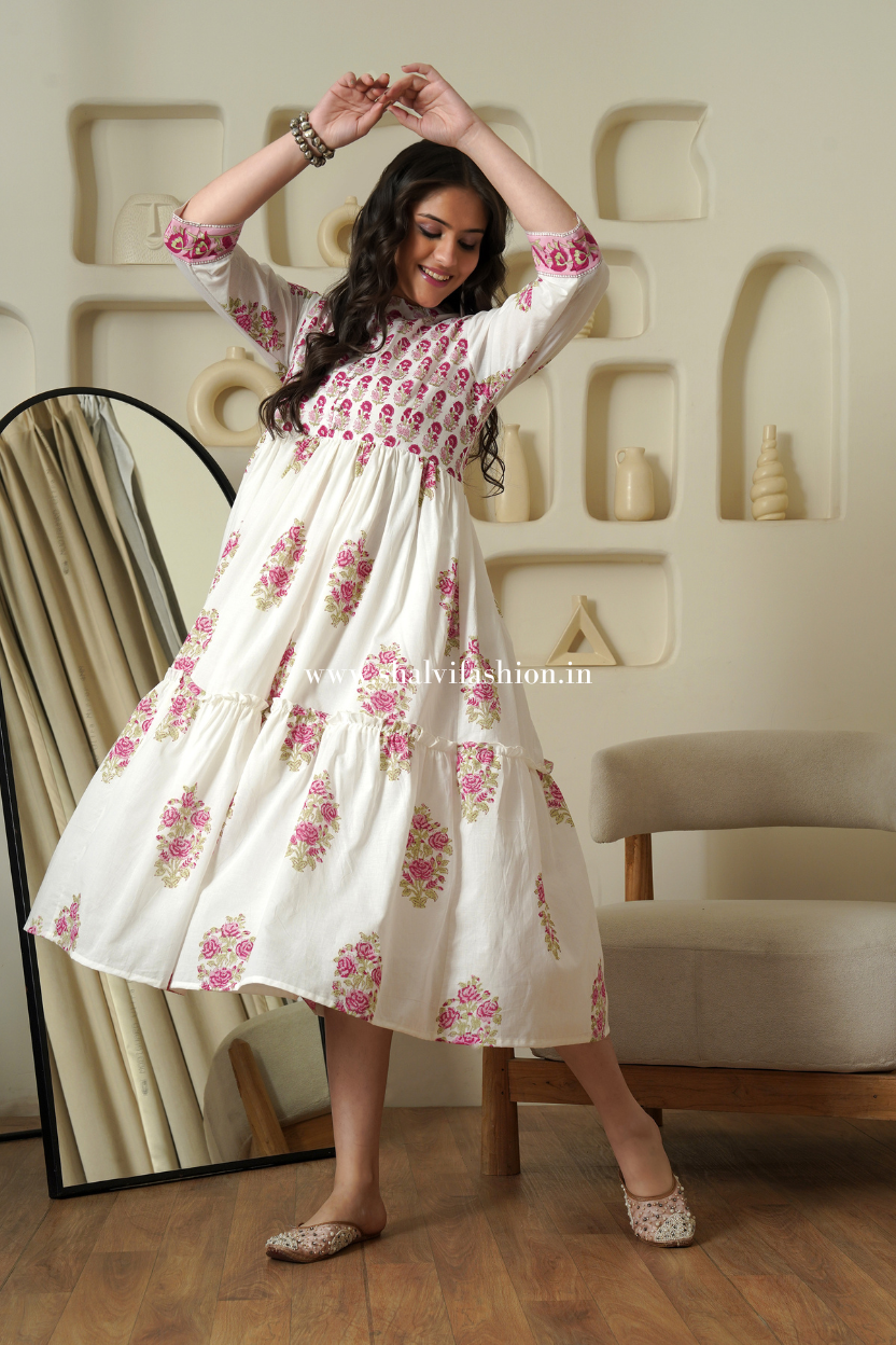 Shop hand block printed cotton kurties (CSS314)