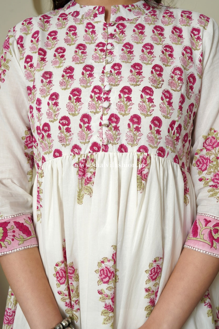 Shop hand block printed cotton kurties (CSS314)
