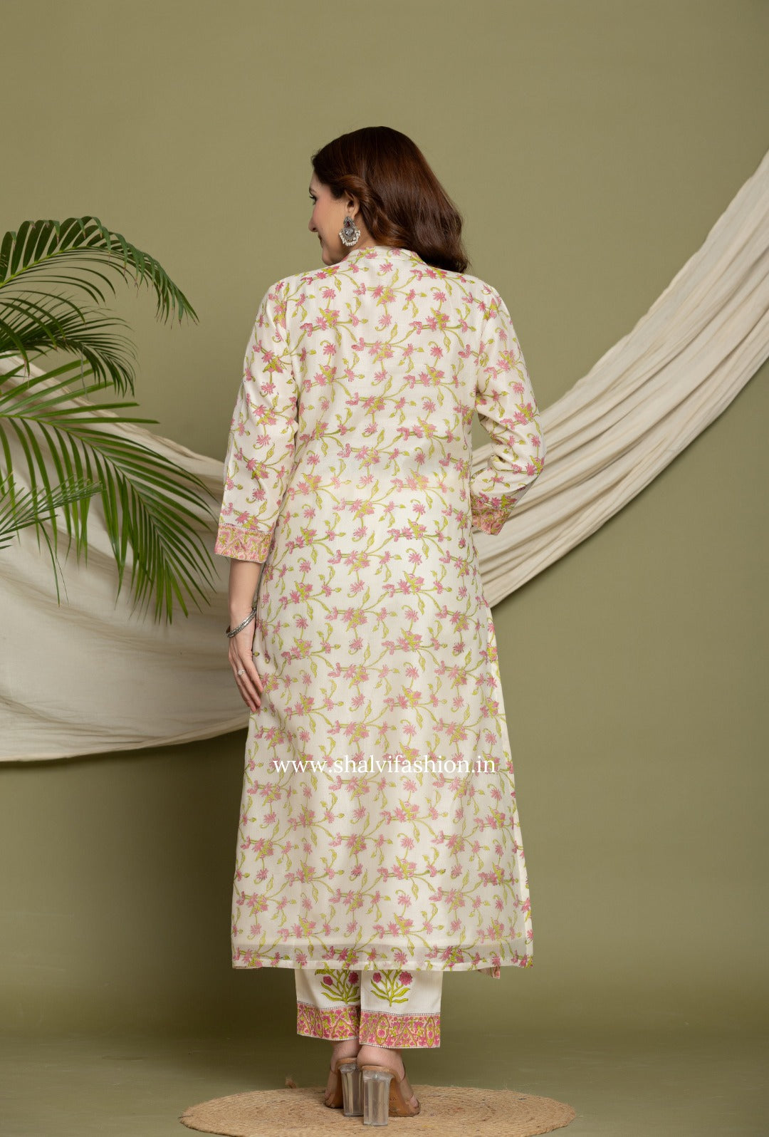 Shop block printed chanderi suits online shopping (CSS322)