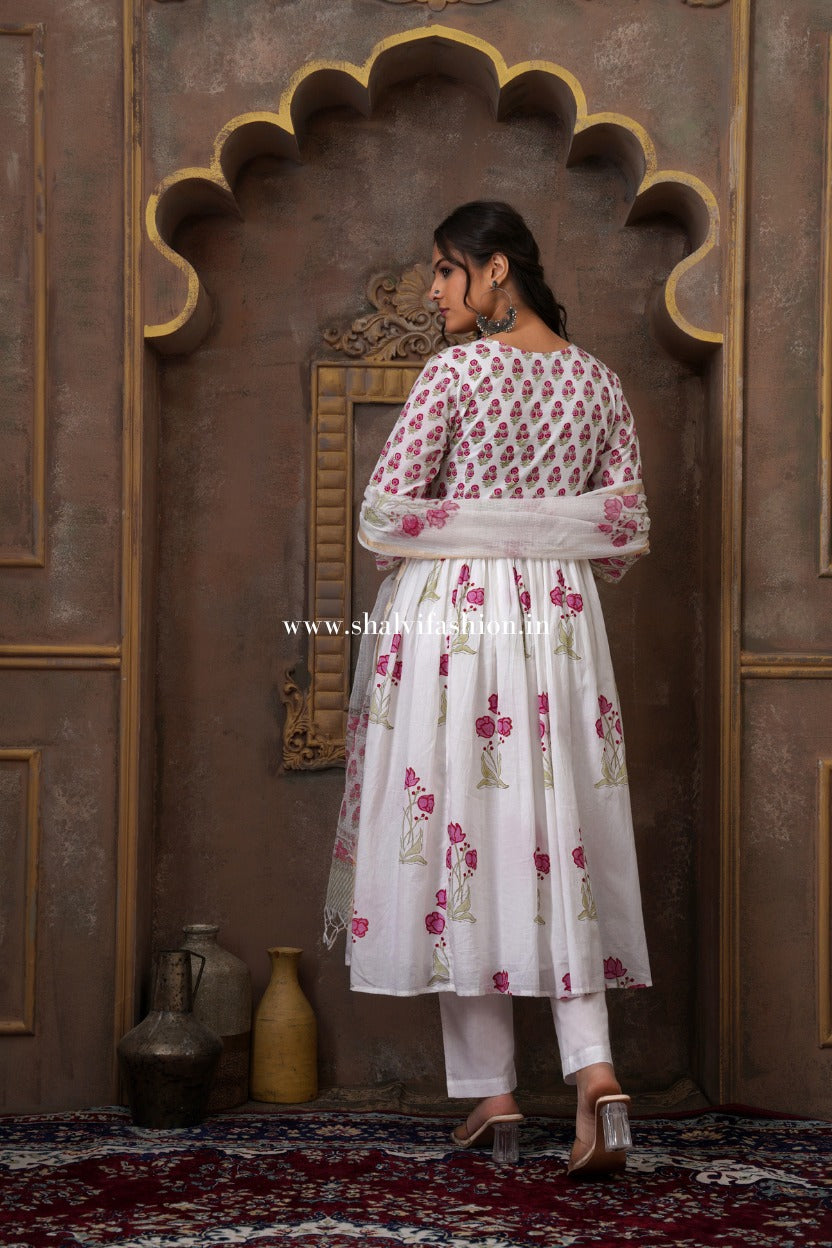 Shop block printed cotton kurties in jaipur (CSS338)