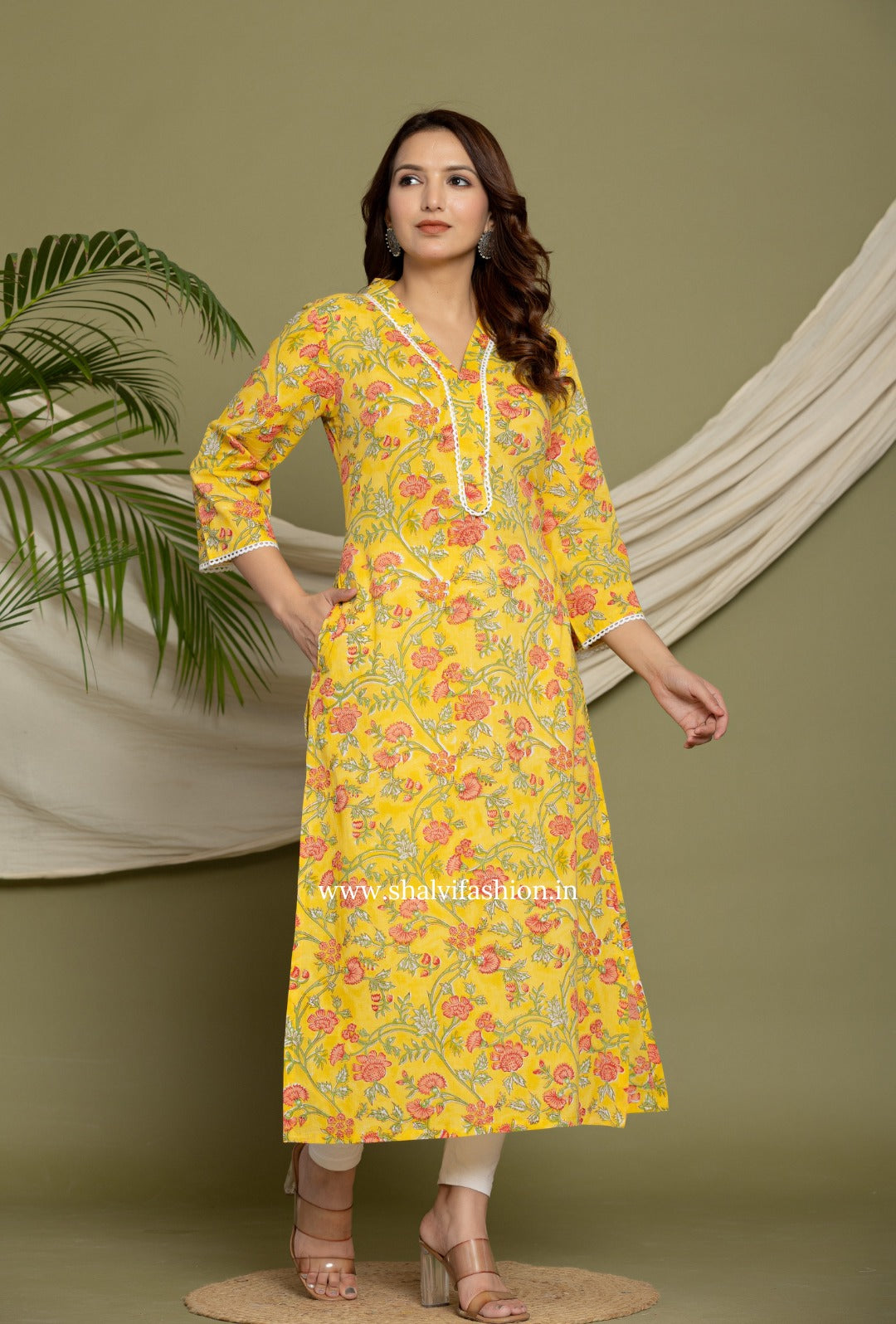 Shop traditional block print cotton kurties (CSS342)