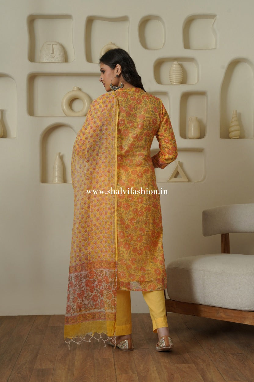 Shop hand block print kota doria suits (CSS394)
