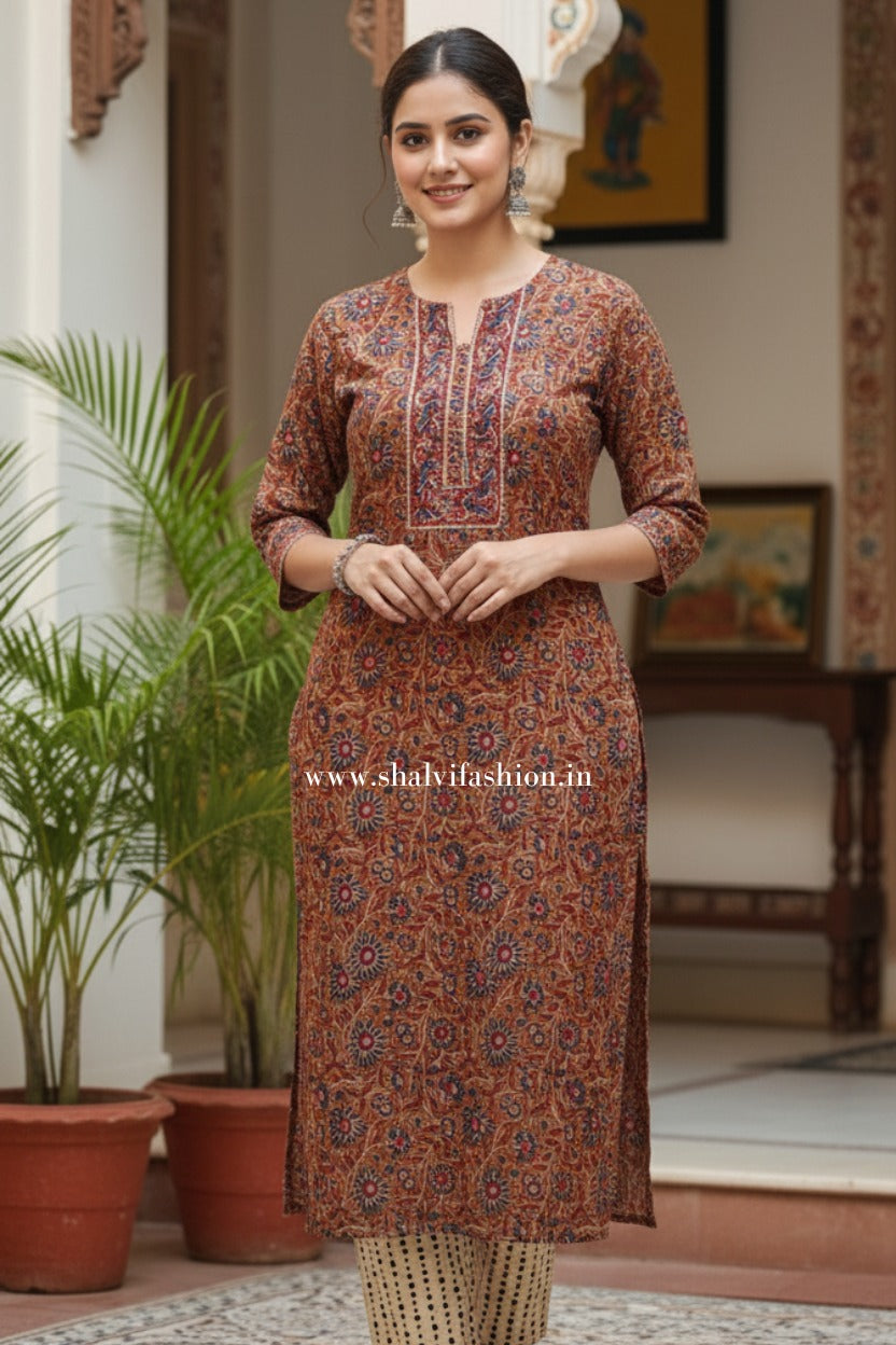 Shop hand block printed chanderi silk suits (CSS440)