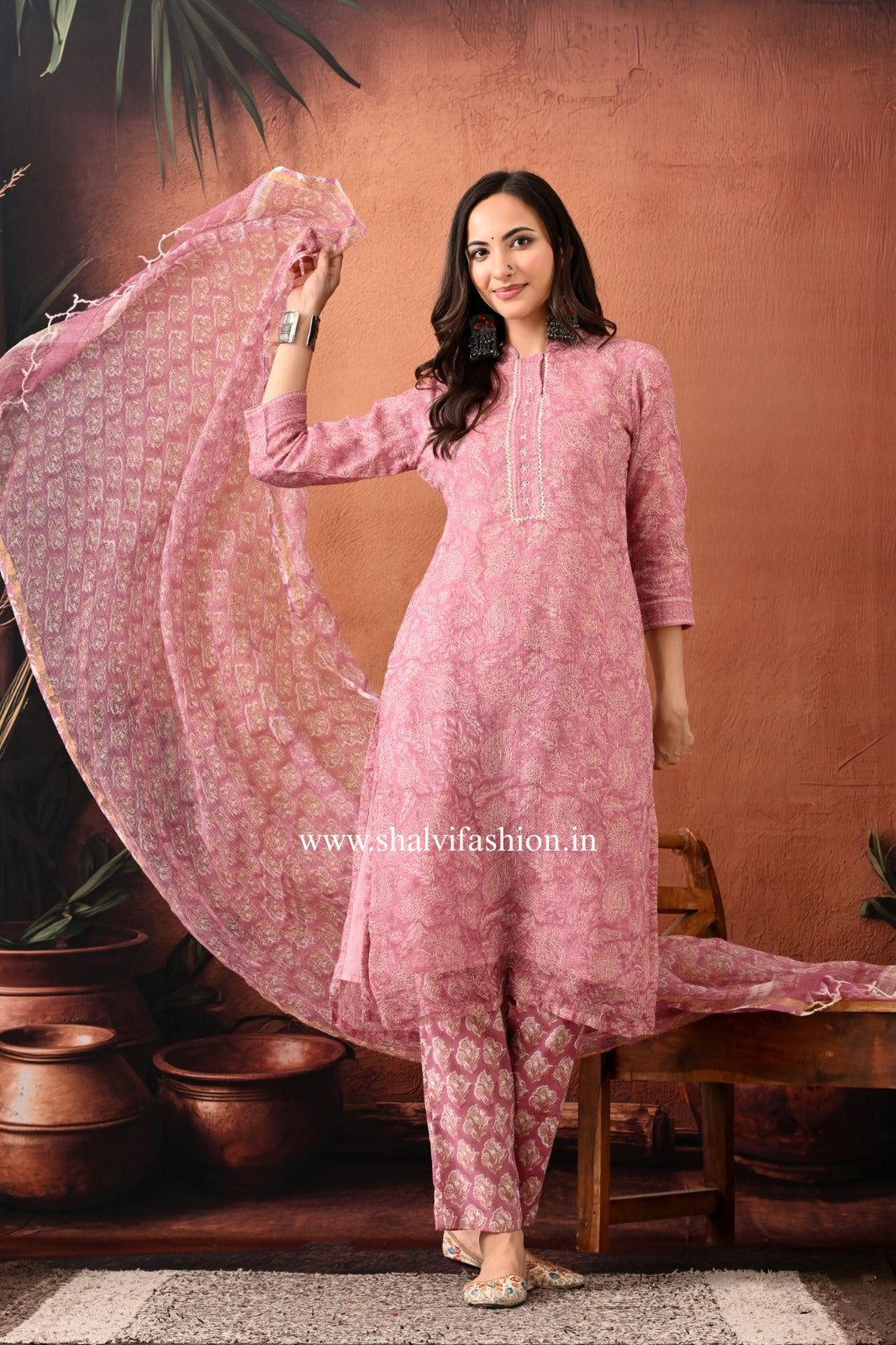 Shop block print kota doria suits online shopping (CSS445)