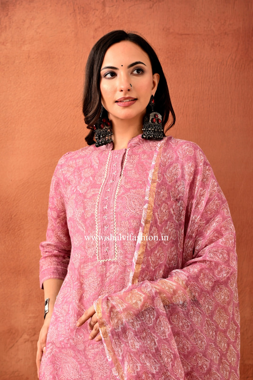 Shop block print kota doria suits online shopping (CSS445)