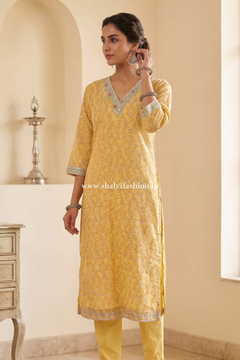 Shop hand block print kota doria suits (CSS453)