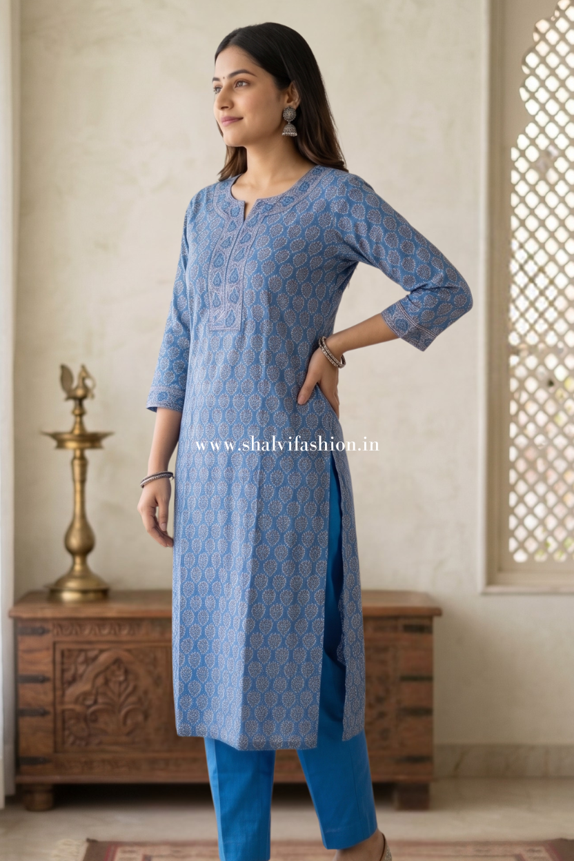 Shop hand block print kota doria suits online shopping (CSS467)