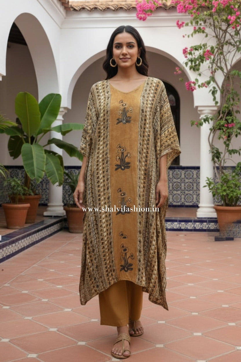 Shop hand block print modal silk suits online shopping (CSS491)