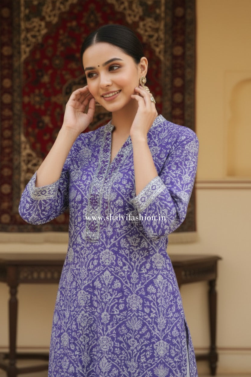 Shop block print kota doria suits online shopping (CSS497)