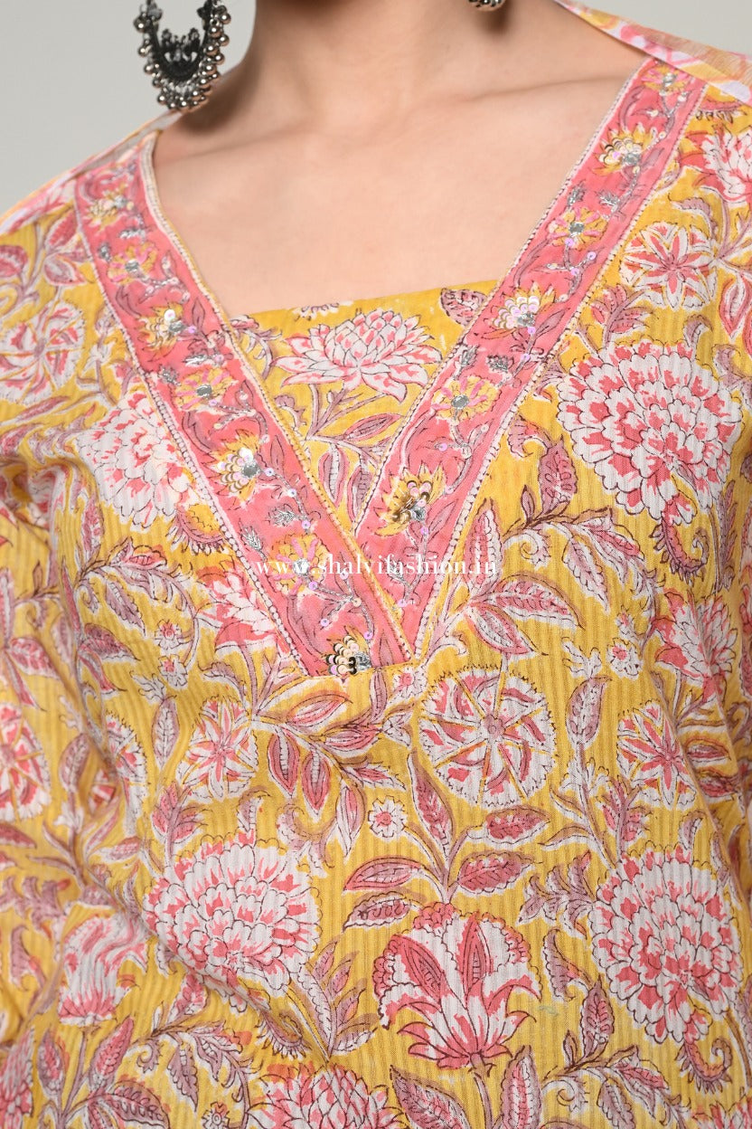 Shop hand block printed cotton suits online (CSS506)