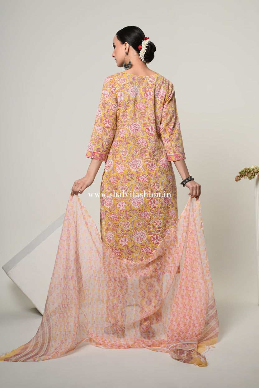 Shop hand block printed cotton suits online (CSS506)
