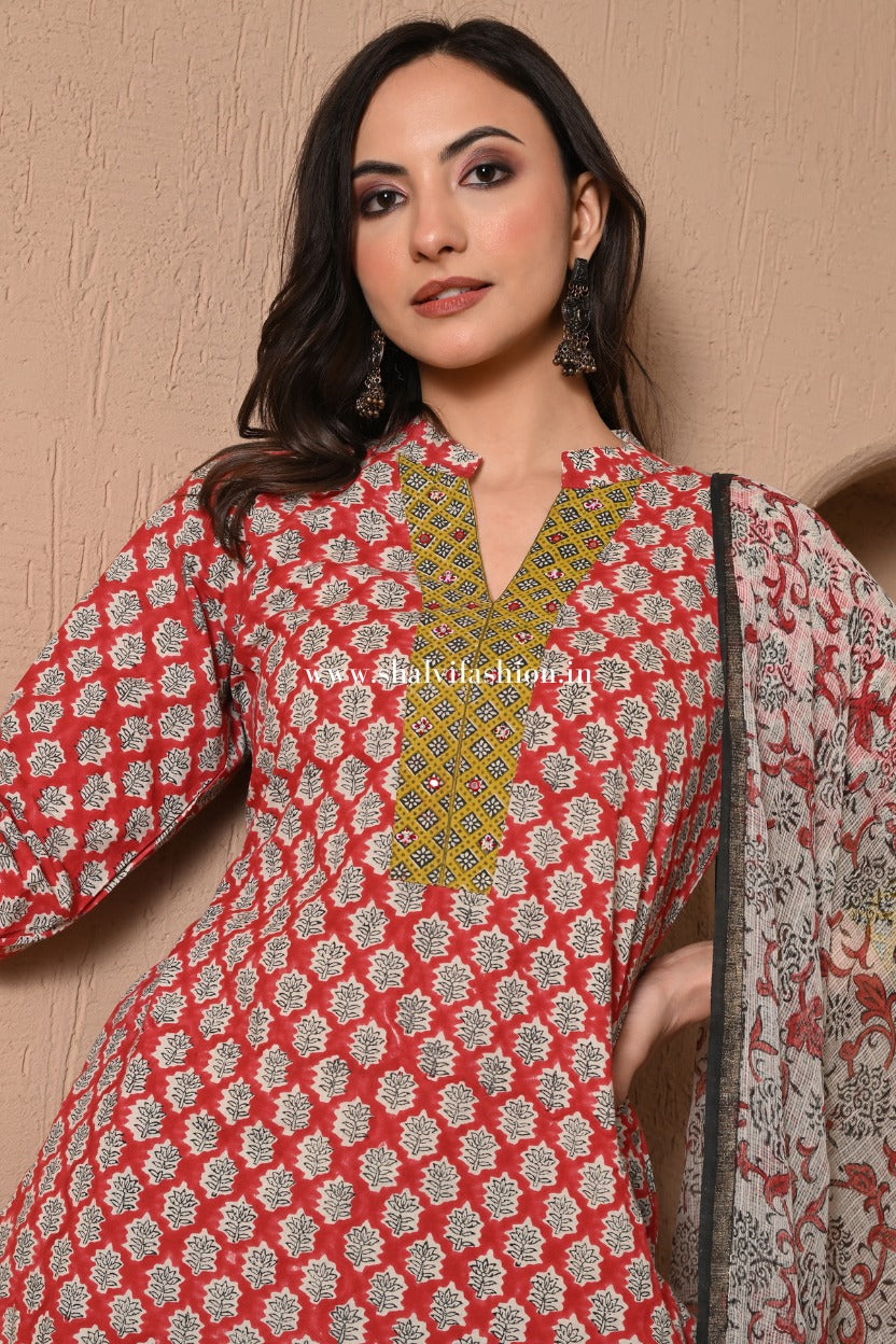 Shop jaipuri block printed cotton suits online shopping (CSS513)