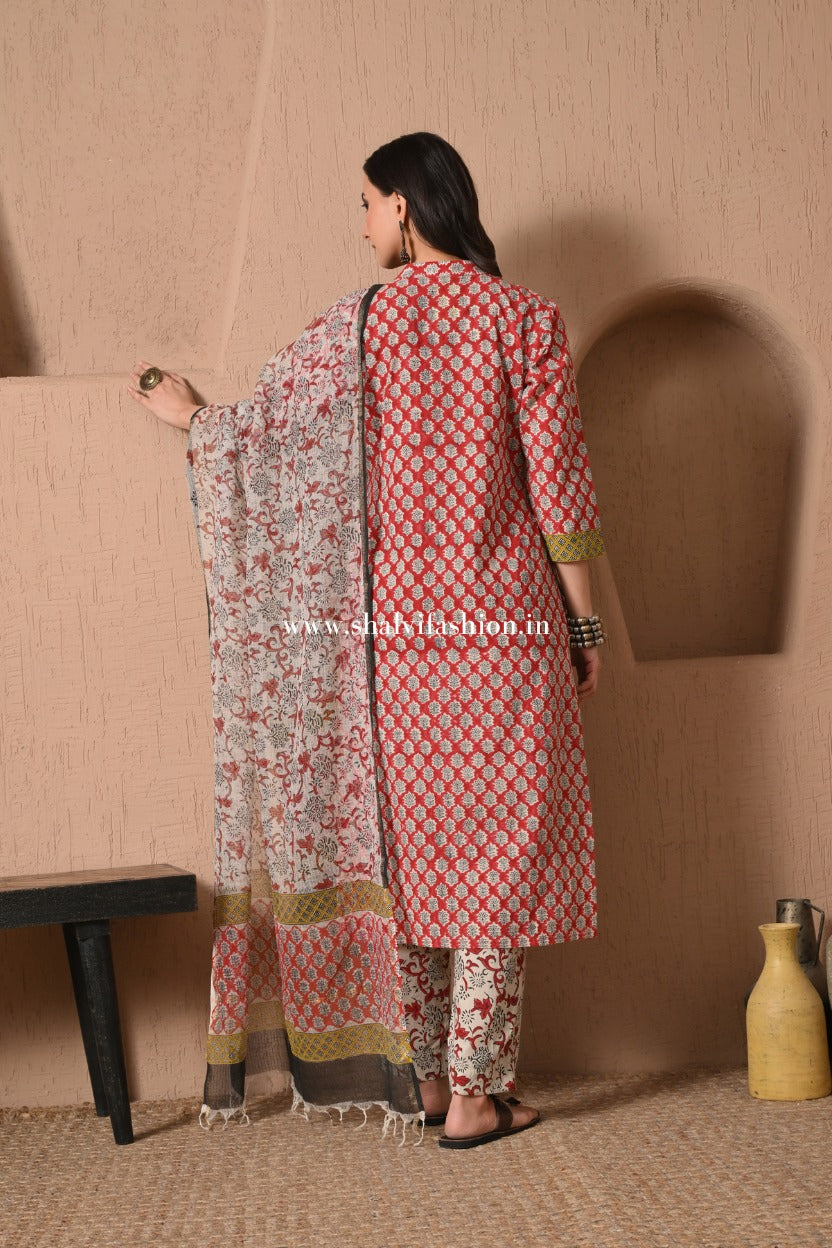 Shop jaipuri block printed cotton suits online shopping (CSS513)