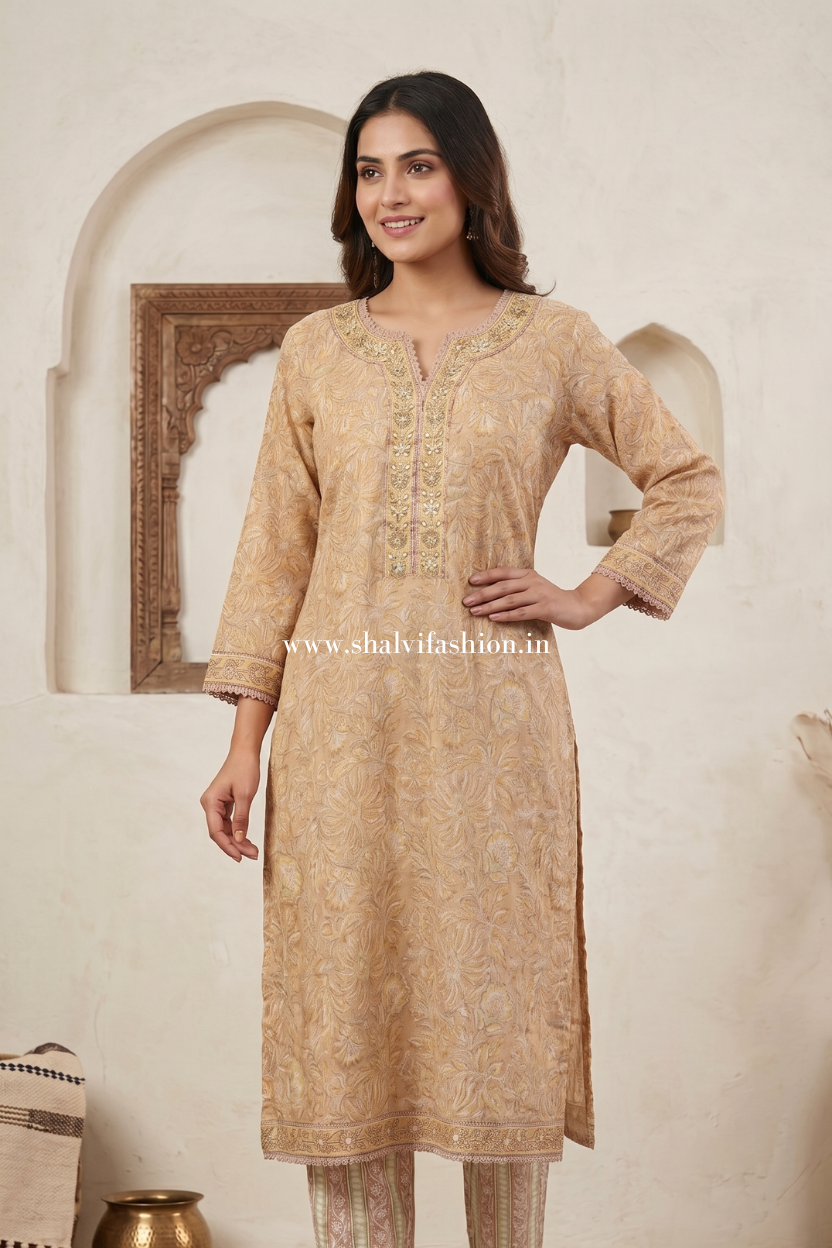 Shop hand block print kota doria suits online (CSS530)