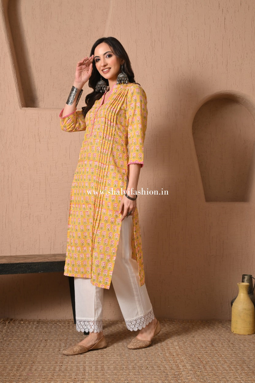 Shop jaipuri hand block print cotton two piece sets (CSS541)