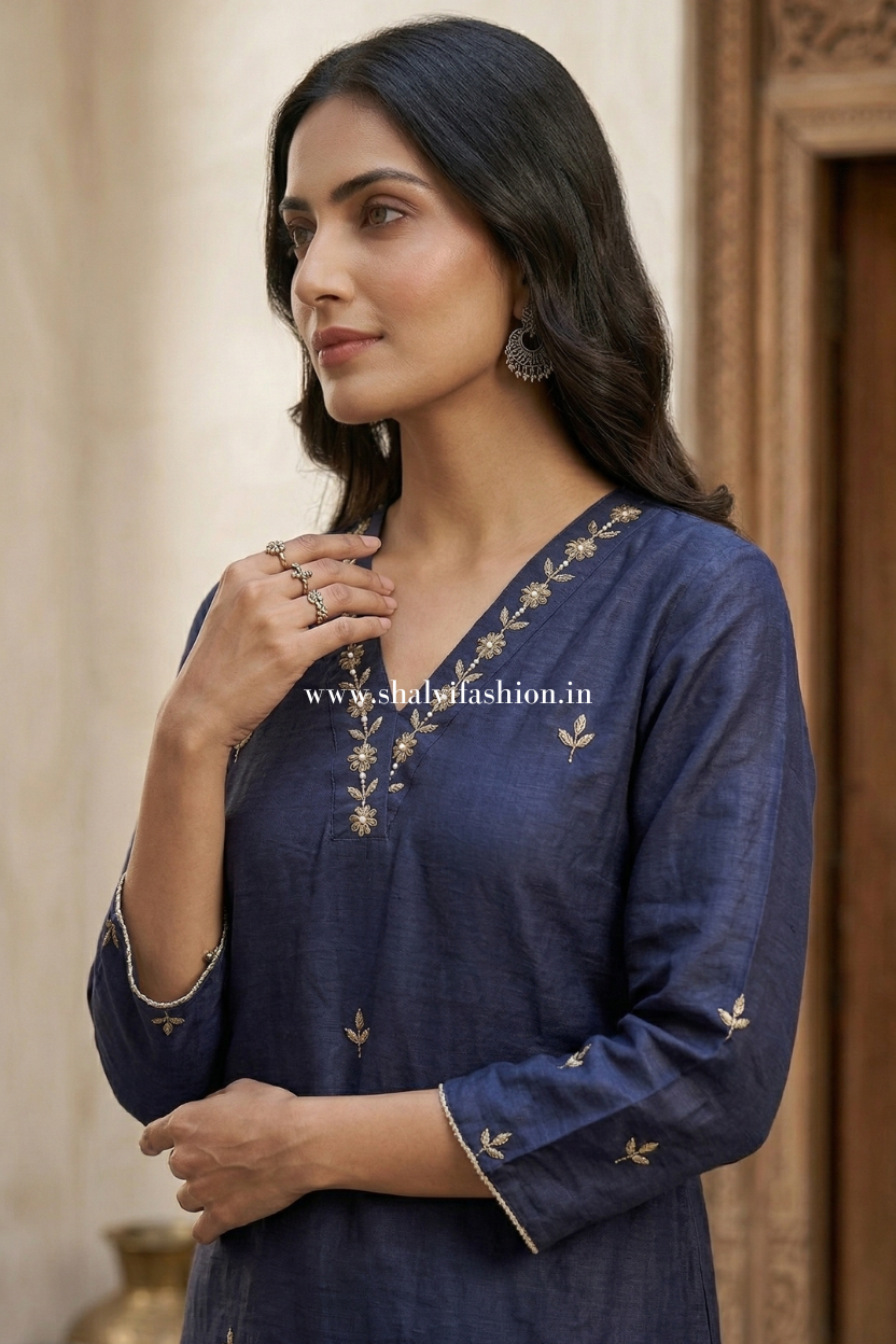 Shop hand block printed chanderi silk suits in jaipur (CSS562)