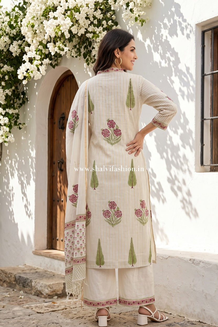 Shop jaipuri block printed chanderi silk suits (CSS573)
