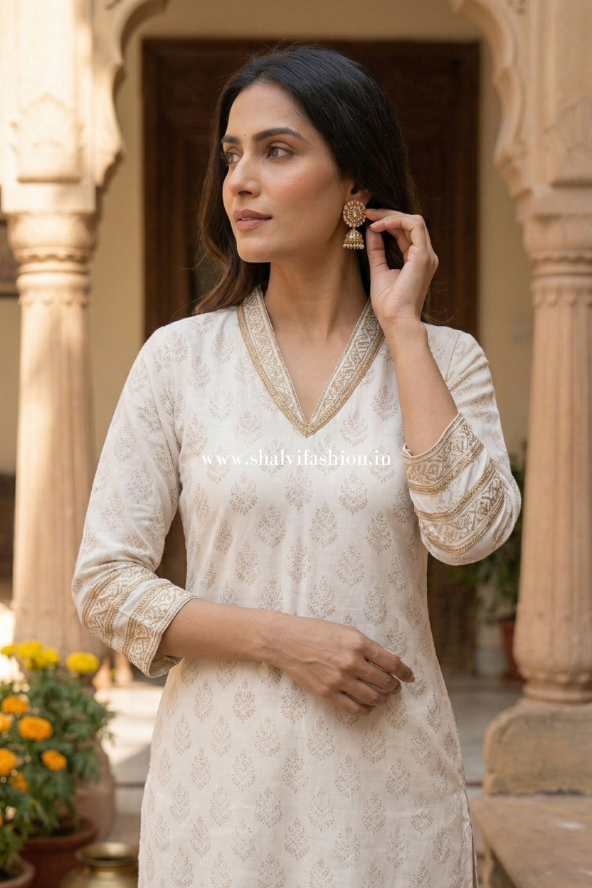 Shop jaipuri block printed chanderi suits online shopping (CSS574)