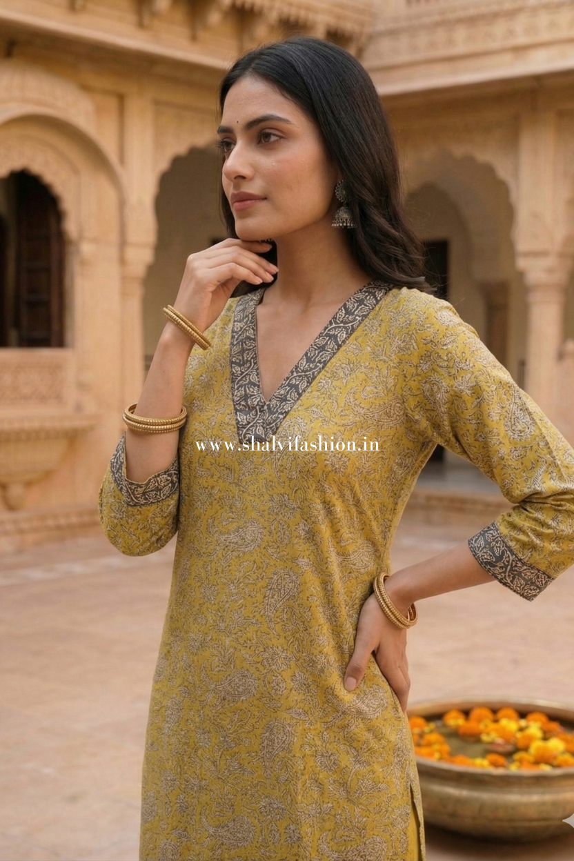 Shop block bagru printed kota doria suits online (CSS622)