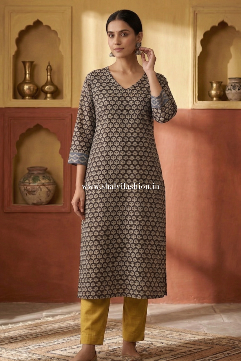 Shop hand block print kota doria suits online (CSS624)