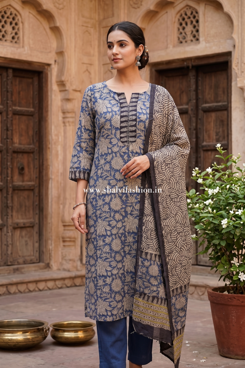 Shop bagru print kota doria suit sets online (CSS626)