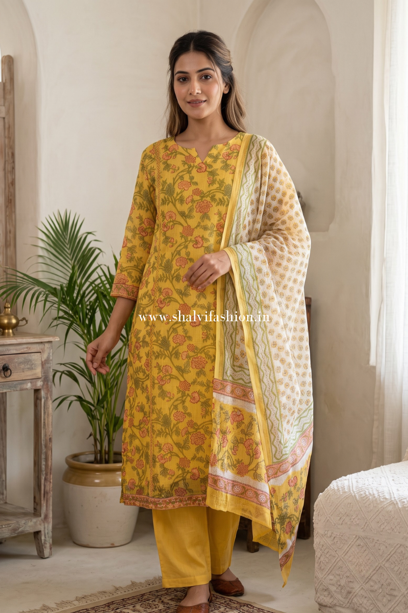 Shop jaipuri print kota doria suits online shopping (CSS642)