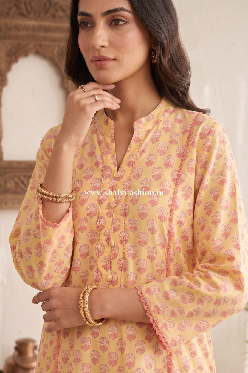 Shop jaipuri printed cotton two pcs sets online shopping (CSS648)