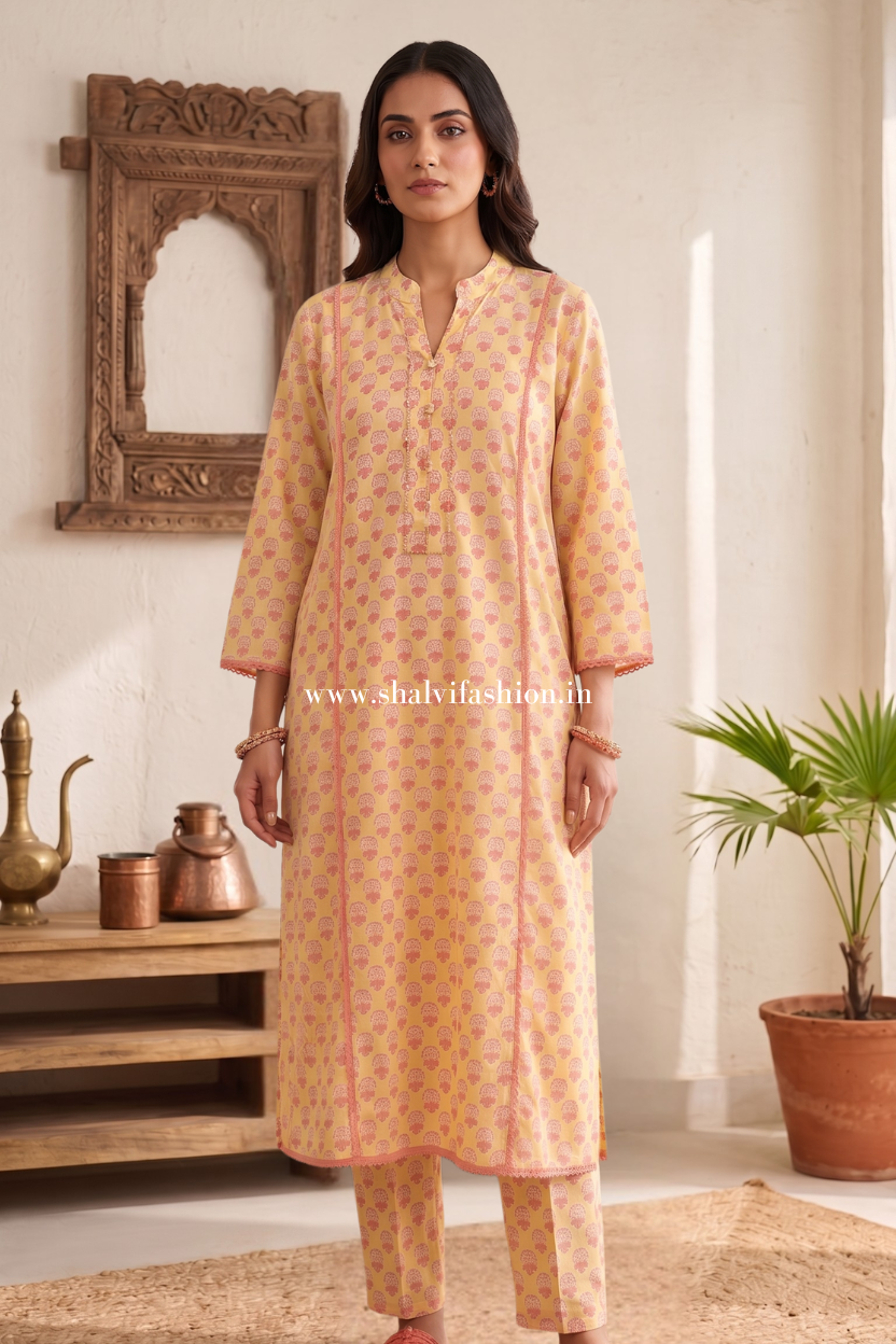 Shop jaipuri printed cotton two pcs sets online shopping (CSS648)