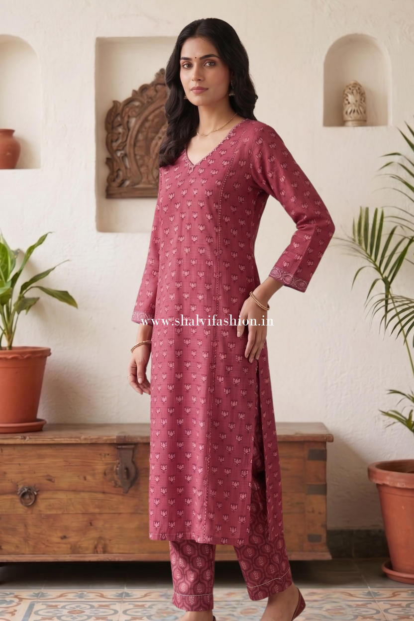 Shop hand block printed kota doria suits in jaipur (CSS649)