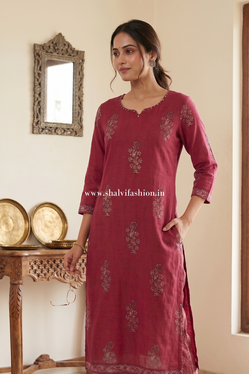 Shop block printed kota doria suits in jaipur (CSS655)