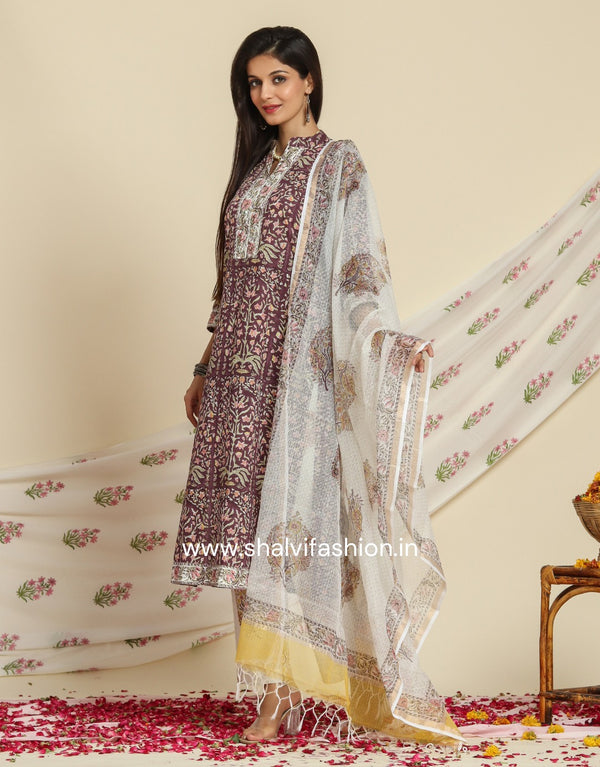 Shop kota dupatta cotton suit sets online (CSS74KD)