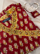 Shop hand block print gown dress online (CSS75)
