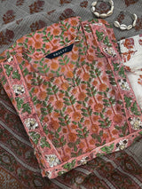 Shop hand block printed cotton suits with kota dupatta (CSS76KD)