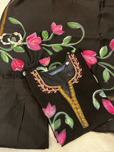 Shop hand painted chanderi silk suit sets online shopping (CSS78)