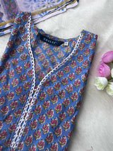 Shop jaipuri print cotton suit sets with kota dupatta (CSS80KD)
