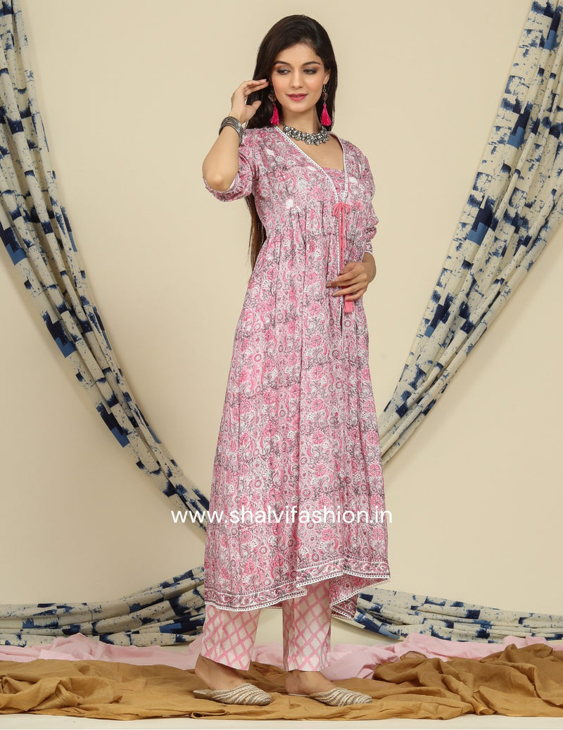 Shop hand block print muslin 2 piece set online (CSS82)