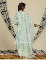 Shop hand block print cotton suits with kota dupatta online (CSS84KD)