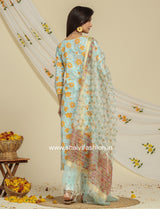 Shop organza dupatta cotton suit sets online (CSS89ORG)