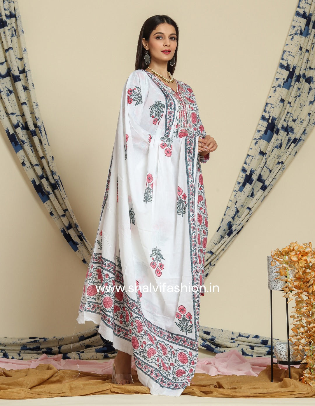 Shop hand block print cotton suits with mulmul dupatta in jaipur (CSS93MUL)