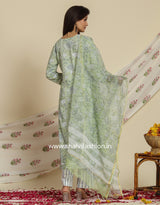 Shop block print cotton suits with kota doria dupatta online (CSS95KD)