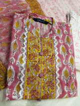 Shop hand block print cotton suits with kota dupatta online (CSS98KD)