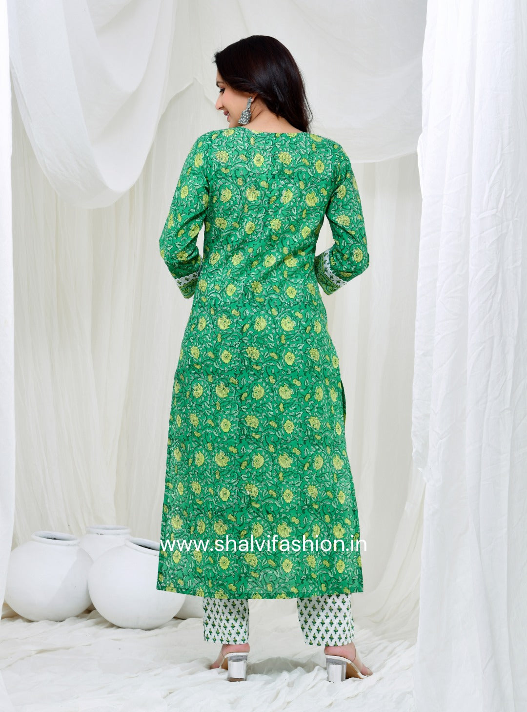 Shop block printed cotton suits with kota doria dupatta in jaipur (CSS127KD)