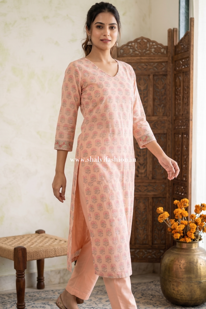 Shop hand block printed kota doria suits (FKDS01)